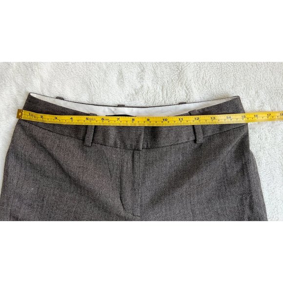 Ann Taylor Herringbone Wide Leg Pants, Wool, Brown, Petite 2, EUC - Picture 5 of 7